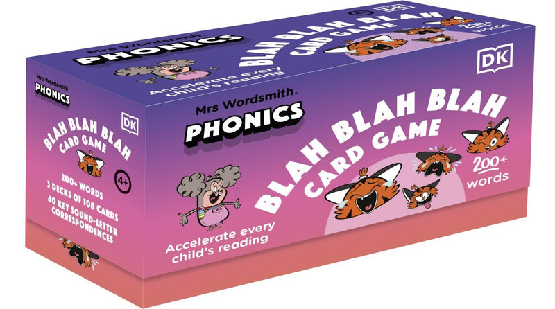 Mrs Wordsmith Phonics Blah Blah Blah Card Game  Ages 4-7