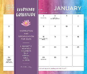 Everyday Gratitude: Inspiration and Organization for 2025: A Magnetic Monthly Calendar for a Fridge, Wall, or Desk