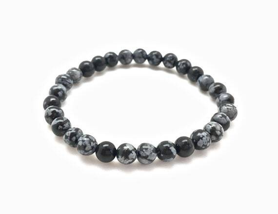 Snowflake Obsidian Bracelet