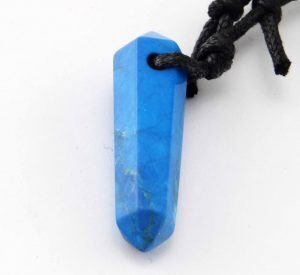 Blue Howlite Pendant (Large) with Cord