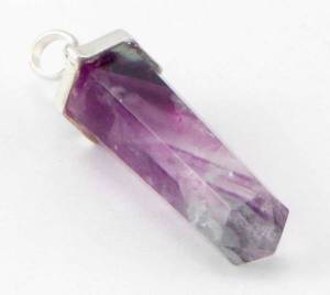 Rainbow Fluorite Pendant (Large) with Silverball (No Cord)