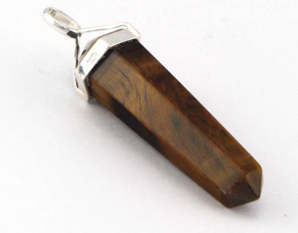 Tiger Eye Pendant (Large) with Silverball (no cord)