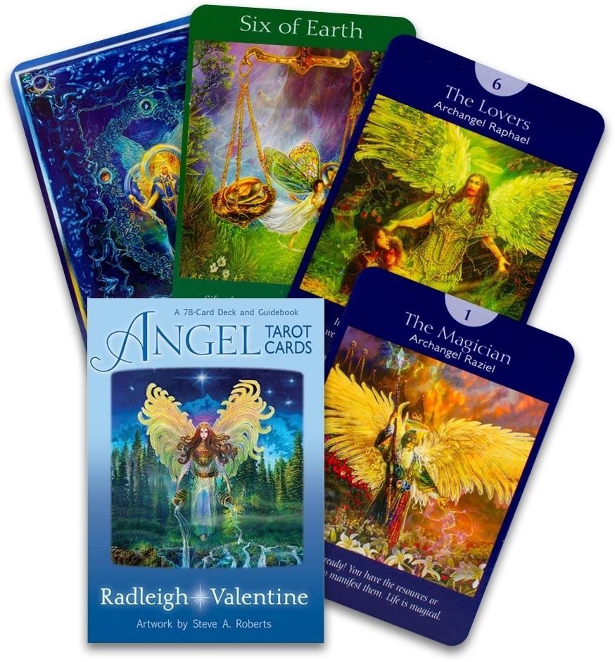 Angel Tarot Cards: A 78-Card Deck and Guidebook by Radleigh Valentine